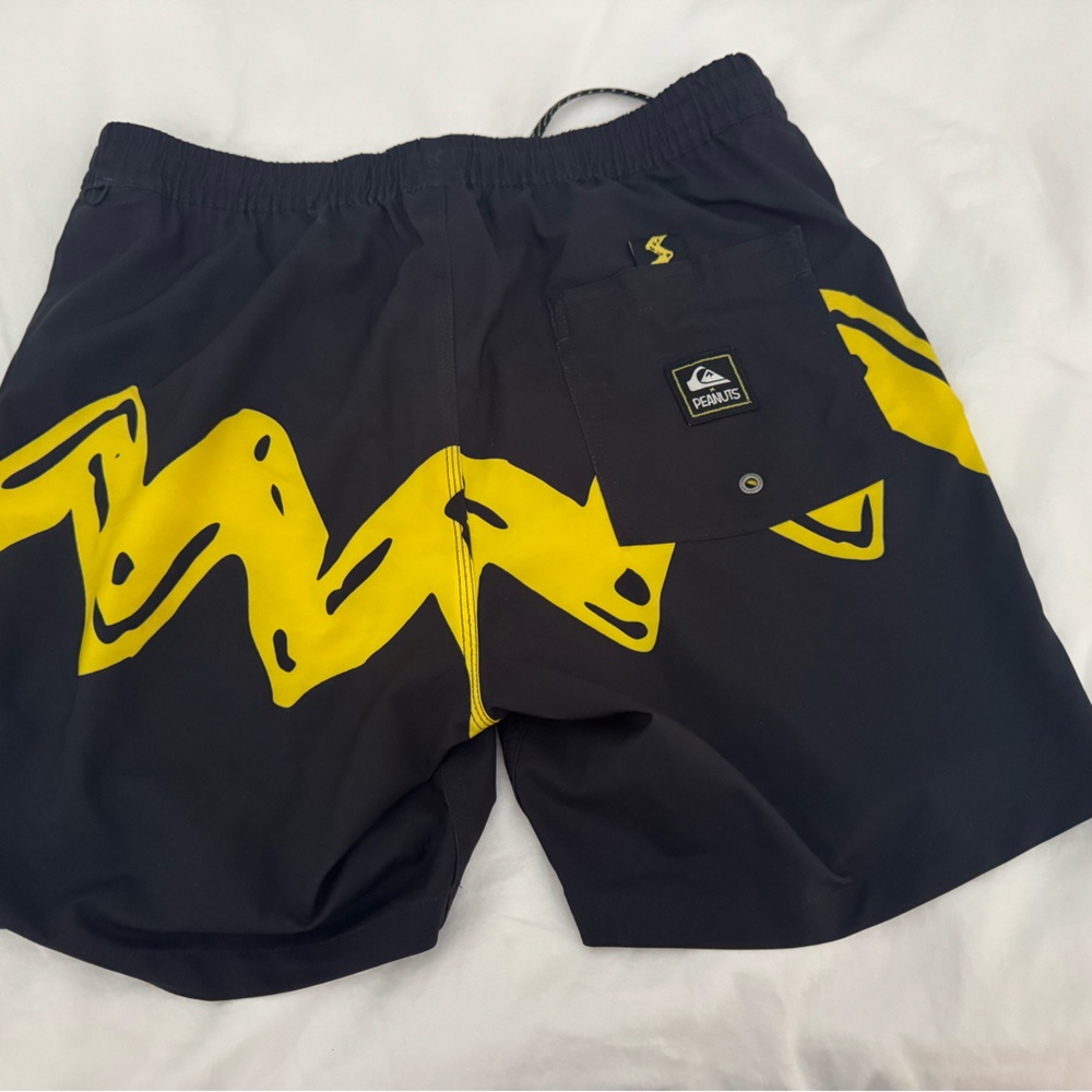 Quiksilver Black and Yellow Swim Shorts